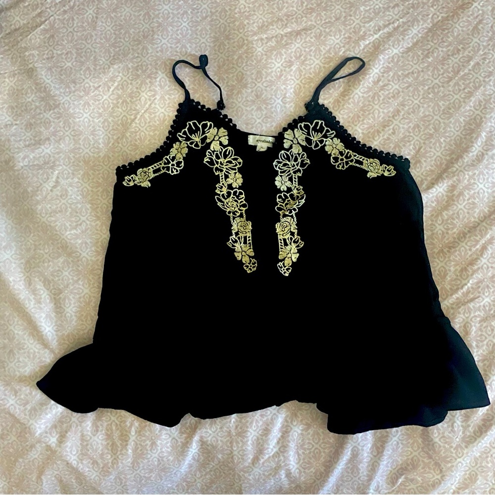 Chic Black and Gold Women's Blouse